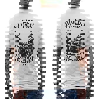 My Needs Areimple Guitars ビール愛好家 ギタリストギター メンズTシャツ バックプリント - Kawaiitshirt