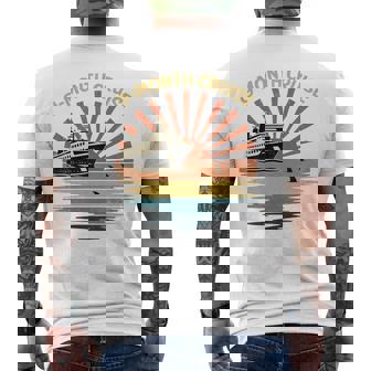 Nine Month Cruisehipunset Withharks In Ocean 長袖tシャツ メンズTシャツ バックプリント - Kawaiitshirt