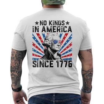No Kings In America Since 1776 Distressed Men's T-shirt Back Print - Thegiftio UK