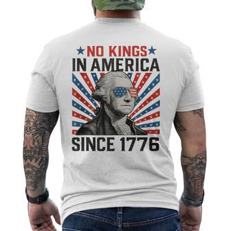 No Kings In America 1776 Vintage Usa Patriotic 4Th July Men's T-shirt Back Print - Thegiftio UK