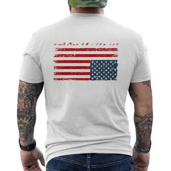 No Kings In America Distress Flag Upside Down We The People Men's T-shirt Back Print - Thegiftio UK
