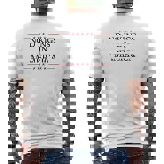 No Kings In America Flag Protest Save Democracy Men's T-shirt Back Print - Monsterry