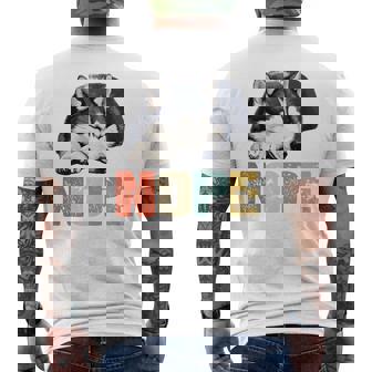 Nope 眠るシベリアンハスキーデザイン 長袖tシャツ メンズTシャツ バックプリント - Kawaiitshirt