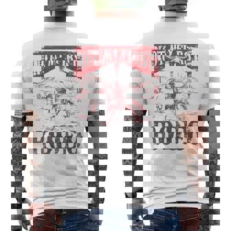 Not My First Rodeo Cowboy Western Country Rodeo Rider Men's T-shirt Back Print - Monsterry