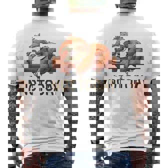 Not Todayloth 今日はナマケモノ メンズTシャツ バックプリント - Kawaiitshirt