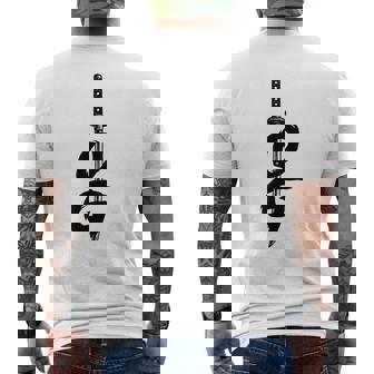 Og Sword Graphic Bold Black Brush Style Men's T-shirt Back Print | Mazezy