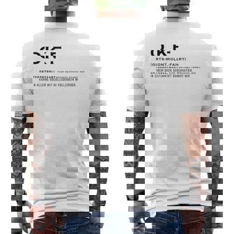 Okf – Local Control Ride – For Car & Motorcycle Driver T-Shirt mit Rückendruck - Seseable