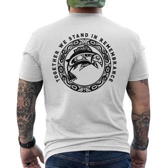 Orange Unity Day Every Child Counts Native American Men's T-shirt Back Print - Thegiftio UK