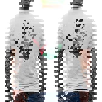 Palestine Flag In A Hand Print Free Palestine Camiseta Hombre Estampado Espalda - Regaloses
