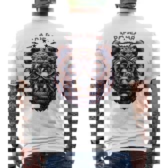 メンズ Papa Bear Face サングラス Papa Bear Lover 父の日 メンズTシャツ バックプリント - Kawaiitshirt