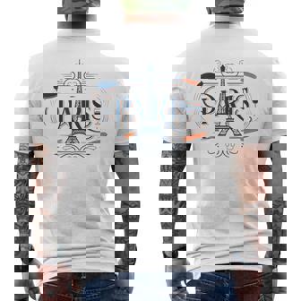 Paris Tour Eiffel Avec Éléments Français T-shirt imprimé au dos - Cadeauxyz