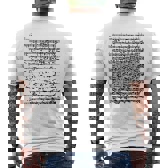 Partita Ciaconna バイオリン バッハ シャコンヌ メンズTシャツ バックプリント - Kawaiitshirt