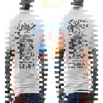 Party In The Usa Hot Dog Lover Usa 4Th Of July Men's T-shirt Back Print - Monsterry
