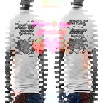 Peace Love イチゴ好き 果物食主義者 果実 果実 果実 メンズTシャツ バックプリント - Kawaiitshirt