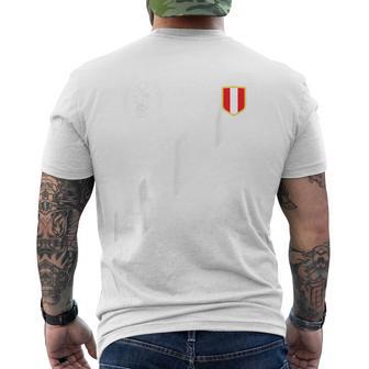 Peru Red Peruvian Flag Escudo Retro Soccer Peru Men's T-shirt Back Print - Thegiftio UK