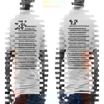 Pi 314 Pi 数字記号 数学 科学ギフト メンズTシャツ バックプリント - Kawaiitshirt