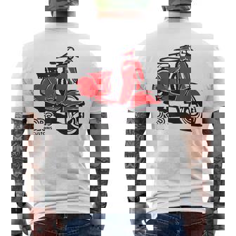 Piaggio クラシックスクーター イタリア製 ピンク メンズTシャツ バックプリント - Kawaiitshirt