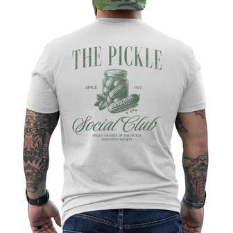 Pickle Social Club Canning Season Vintage Pickle Jar Men's T-shirt Back Print - Thegiftio UK