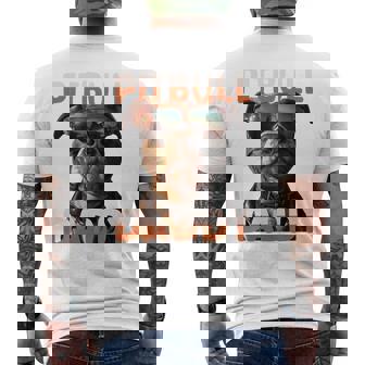 Pitbull Daddyピットブル・パパ・ヴァタータグ アメリカン・ピット・ブル・テリア・パパ 長袖tシャツ メンズTシャツ バックプリント - Kawaiitshirt