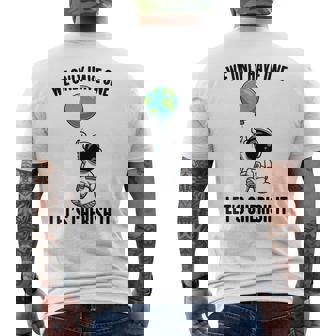 Planets We Only Have One Let's Cherish It 宇宙飛行士 メンズTシャツ バックプリント - Kawaiitshirt