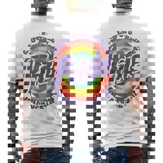 Pride Removes Stubborn Orange Stains Pride Month Lgbtq Retro Men's T-shirt Back Print - Thegiftio UK