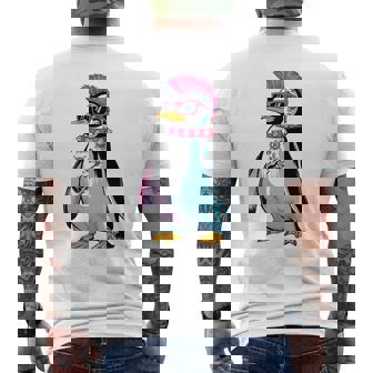Punkuin 面白い パンクロック パンクロック ペンギン 長袖tシャツ メンズTシャツ バックプリント - Kawaiitshirt