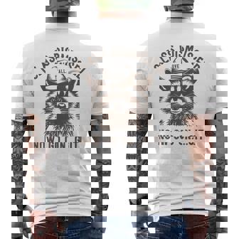 Raccoon Class Dismissed Now Go On Git Fun Last Day Of School Men's T-shirt Back Print | Mazezy