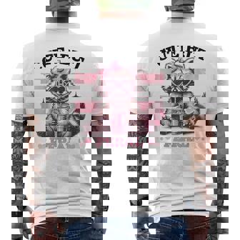 Raccoon Cute But Feral Toddler Animal Vintage Men's T-shirt Back Print | Mazezy