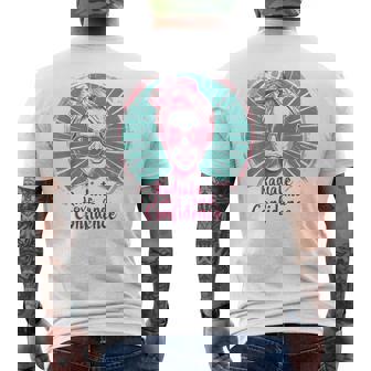 Radiate Love And Confidence Body Positive レトロ ポップアート メンズTシャツ バックプリント - Kawaiitshirt