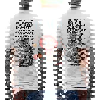 Rage Consumes Me Cat Meme Men's T-shirt Back Print - Monsterry