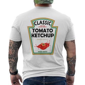 Red Ketchup Diy Halloween Costume Matching Group Mustard Men's T-shirt Back Print - Thegiftio UK