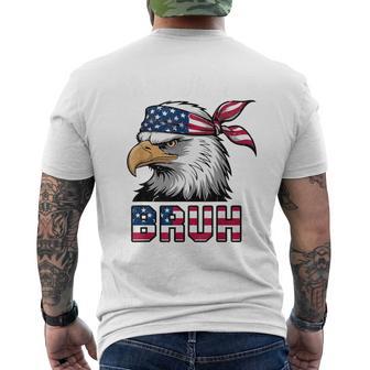 Red White & Bruh Eagle 4Th July Patriotic Boy Toddler Men's T-shirt Back Print - Thegiftio UK