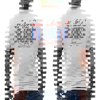 Red White And Blonde Western Country Cowgirl 4Th Of July Men's T-shirt Back Print - Thegiftio