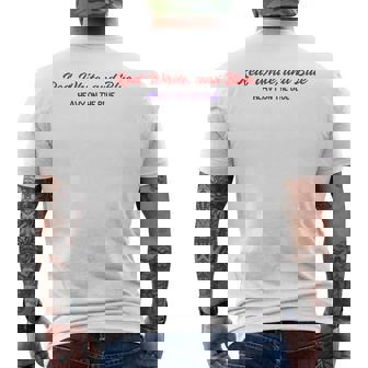 Red White And Blue Heavy On The Blue 4Th Of July Men's T-shirt Back Print - Thegiftio