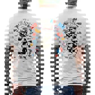 Red White And Due 4Th Of July Patriotic Raccoon Men's T-shirt Back Print | Mazezy