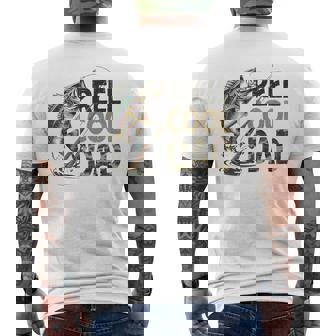 Reel Cool Dad Fishing Papa Father's Day Fisherman Fish Men's T-shirt Back Print | Mazezy