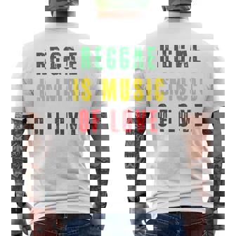 Reggae Is Music Of Love 長袖tシャツ メンズTシャツ バックプリント - Kawaiitshirt