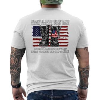 Remember Everyone Deployed Friday Military American Flag Men's T-shirt Back Print - Thegiftio