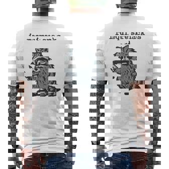 I Require Snacks Raccoon Men's T-shirt Back Print | Mazezy