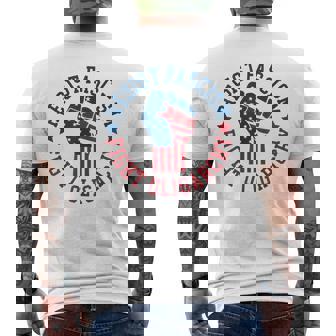 Resist Fascism Fight Oligarchy Men's T-shirt Back Print - Monsterry