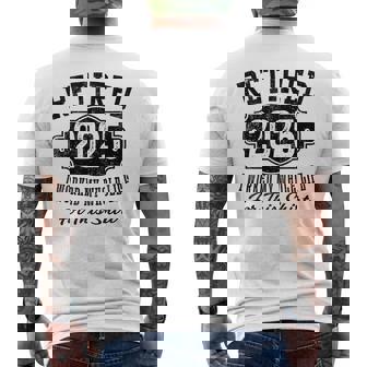 Retired 2025 I Worked My Whole Life Vintage Stamp Retirement Men's T-shirt Back Print - Thegiftio