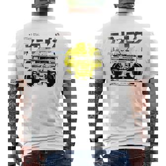 Retro 80S 日本製ヴェイパーウェーブ ヒップホップ ラップ アナログブームボックス メンズTシャツ バックプリント - Kawaiitshirt