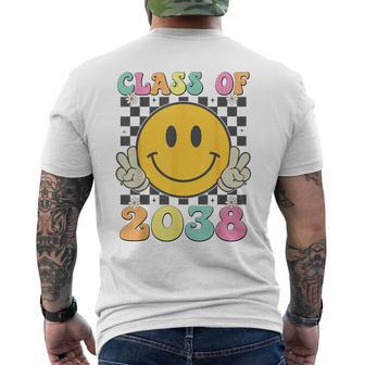 Retro Class Of 2038 Grow With Me Back To School Kindergarten Men's T-shirt Back Print - Thegiftio UK
