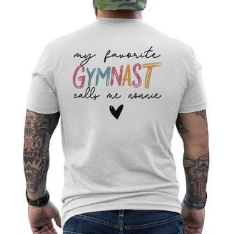 Retro My Favorite Gymnast Calls Me Nonnie Men's T-shirt Back Print - Thegiftio UK
