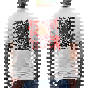 Retro Go Cheer Sports Team Cheerleader Cheerleading Red Men's T-shirt Back Print | Seseable CA