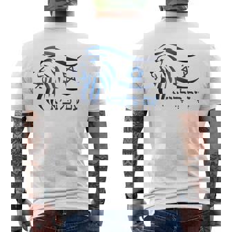 Rising Lion Nation Of Israel Jewish Bible Am Israel Chai Men's T-shirt Back Print - Thegiftio UK
