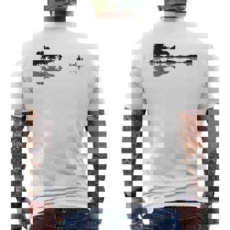 Rock Music Guitarra De La Madera Música Naturaleza Guitarra Camiseta Hombre Estampado Espalda - Regaloses