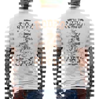 Rodeo Uncle Western Cowboy Family Matching Father's Day Men's T-shirt Back Print | Mazezy