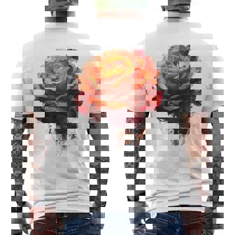 Rose Astratto Artista Fiore Opere D'arte Pittura T-shirt da uomo con stampa posteriore - Novitaregali