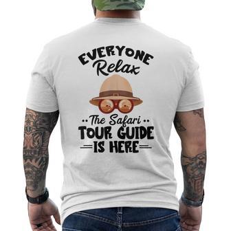 Safari Tour Guide Kostüm Jeder Relaxafari Tour Guide T-Shirt mit Rückendruck - Geschenkecke
